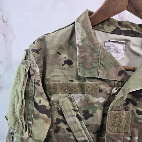 Army Camo Jacket Womens XS Small Short Multicam Digital Top Military Fatigue - Picture 2 of 9